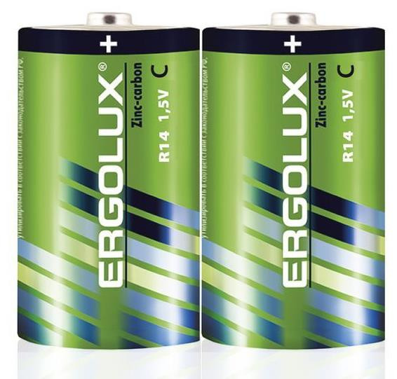 Элементы питания ERGOLUX (14335) R14 SR2 (R14SR2, батарейка,1.5В)