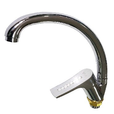 Смеситель для кухни GFMARK 2354 Смеситель кухонный шаровый боковой с КРУПНЫМИ стразами на ручке