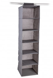 Органайзер д/хранения POLINI Органайзер подвесной для хранения вещей Polini Home, 6 полок, 30х30х120 см, серый (1уп)