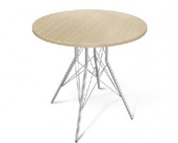 Стол SHEFFILTON SHT-T2/80 ЛДСП хром лак/дуб беленый (965597)