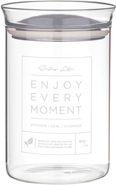 Емкость для хранения AGNESS ЕМКОСТЬ ДЛЯ ПИЩЕВЫХ ПРОДУКТОВ 980 МЛ 11*11*16 СМ 886-122