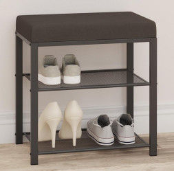 Банкетка ЗМИ Банкетка Торонто 13S (TORONTO 13S banquet&amp;shoes) цвет каркаса графит, цвет сиденья серый БТ13СГрС