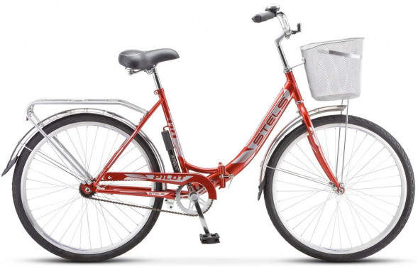 Велосипед STELS Pilot-810 26&quot; Z010*LU082112* LU093334*19&quot; Красный + корзина