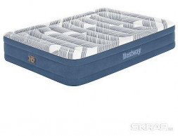 Матрас надувной BEST WAY Матрас надувной Tritech Fashion Flock Queen со встроенным электронасосом 203x152x36см Bestway 6712Y