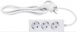 Удлинитель с заземлением DUWI 32056 2 Supraline 3гн. 3м. белый