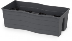 АЛЬТЕРНАТИВА М9039 Кашпо на перила 585х280х200мм большое (графитовый) (уп.5)