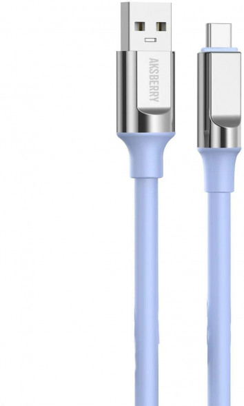 Кабель AKSBERRY (6900291890011) X159 Silicone USB-A Type-C, синий