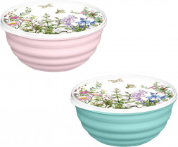 HOMVER Latina Цветущий луг 1,1л с крышкой с декором (микс) 223111690/00