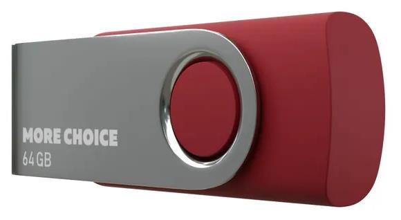 флэш-накопитель MORE CHOICE (4610196407666) MF64-4 USB 64GB 2.0 Red