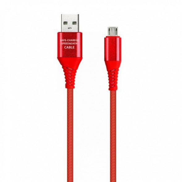Кабель SMARTBUY (iK-3112ERG red) Type C кабель в рез.оплет. Gear, 1м - красный