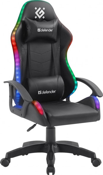 Кресло DEFENDER (64045) Factor X RGB,Черный,класс 2,PU Черный