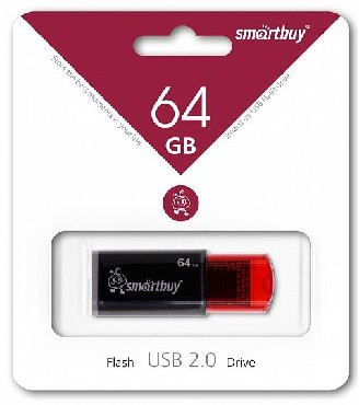 USB флеш SMARTBUY (SB64GBCL-K) 64GB CLICK black/red