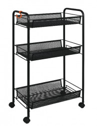 Этажерка ЗМИ Этажерка &quot;Ладья 2 К&quot; на колесиках черный Э 322