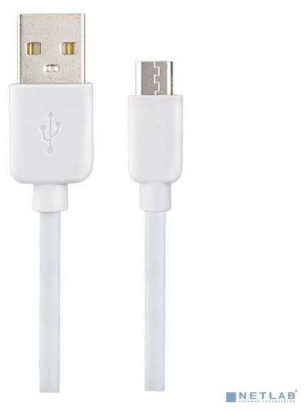 Кабель PERFEO (U4007) USB A вилка - Micro USB вилка, 2.4A, белый, длина 1 м., Micro ONE