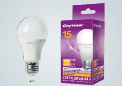 Лампа свтодиодная СПУТНИК LED A60 - 15W (220V*4000K*E27)