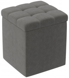 Пуф BONMEBEL Пуф Квадро ткань серая (1 пак.)