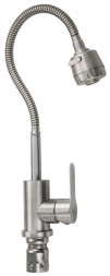 Смеситель для кухни BRIMIX 9314 Смеситель кухонный, гибкий излив, из нержавеющей стали марка 304, серии СТАНДАРТ