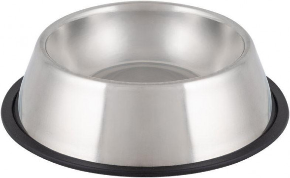 РЫЖИЙ КОТ Миска для животных с антискользящим дном, нержавеющая сталь, резина, 600 мл (106768)