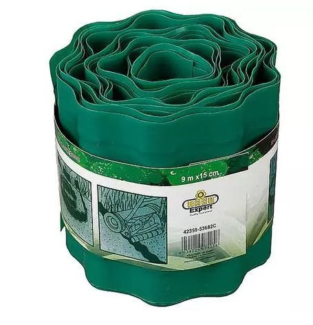 Бордюр RACO 42359-53682C Лента бордюрная цвет зеленый, 15см х 9 м