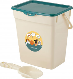 Контейнер SPIN&amp;CLEAN SC170110096 для корма 6 л с ложкой зеленый бархат