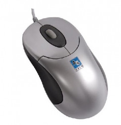 Мышь проводная A4TECH SWOP-48 PS/2 серебро/серый