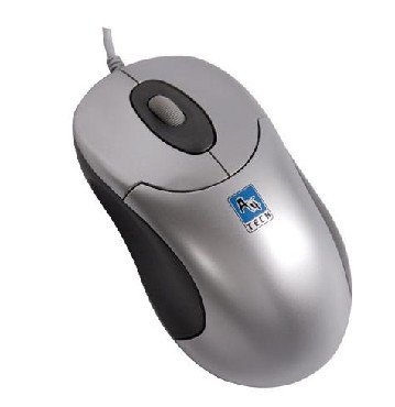 Мышь проводная A4TECH SWOP-48 PS/2 серебро/серый