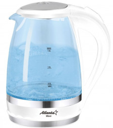 Чайник электрический ATLANTA ATH-2463 стекло белый
