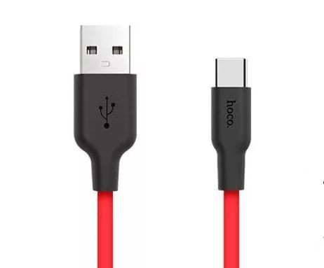 Кабель HOCO (6957531071419) X21 USB (m) - Type-C (m) 1.0m - красный/черный