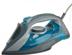 Утюг DELTA LUX DE-3002 серый с бирюзовым