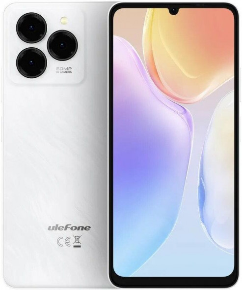 Смартфон ULEFONE Смартфон Note 20 Pro Euroasia 4+128 Ribbons White/6.75”HD+/90Hz/UnisocT606/And14/50+2+Depth/8MP/6000mAh ULEFONE Смартфон Note 20 Pro Euroasia 4+128 Ribbons White/6.75”HD+/90Hz/UnisocT606/And14/50+2+Depth/8MP/6000mAh