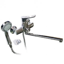 Смеситель для ванны GFMARK 2370 Смеситель в ванную с дивертором на корпусе шаровый с КРУПНЫМИ стразами на ручке