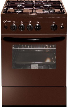 Плита газовая ЛЫСЬВА ГП 400 М2С-2у коричневая, без крышки