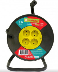 Удлинитель КАЛИБР Удлинитель на катушке УСК2-4-25 (2х2,5)