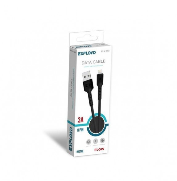 КАБЕЛЬ USB AM / 8PIN / 30PIN EXPLOYD EX-K-1261 Дата-кабель USB - 8 Pin 1М чёрный