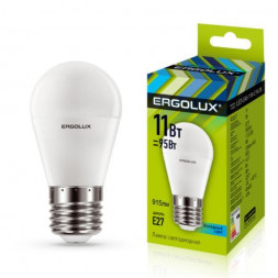 Лампочка светодиодная ERGOLUX (13631) LED-G45-11W-E27-4K