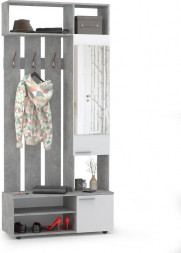 Прихожая МЕБЕЛЬ-КОМПЛЕКС Шкаф МЦН Милан исп.5/ универс/ ателье светлое/белый (3 кор.)