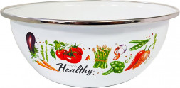 Миска APPETITE 10-0311/4 Veggies эмал 2,5л нерж/об