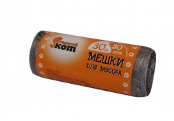 Мешки д/мусора РЫЖИЙ КОТ Мешки д/мусора "РЫЖИЙ КОТ" 30л (30шт./рул.), ПНД, черные, 5 мкм (310101)