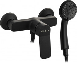 Смеситель для душевой кабины FABIA 9604 Смеситель для душевой кабины, с гибким душевым шлангом, шаровый, цвет ЧЕРНЫЙ.