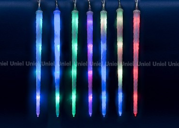 Занавесы фигурные с коннекторами UNIEL (11126) ULD-E3005-210/DTK RGB IP44 FROSTED ICICLE