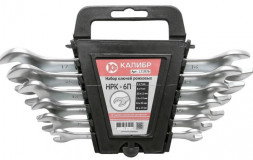 Набор ключей КАЛИБР Набор ключей рожковых НРК-6П (6 штук, CRV)