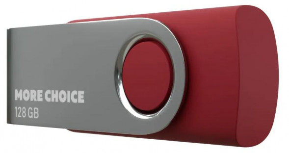 флэш-накопитель MORE CHOICE (4610196407673) MF128-4 USB 128GB 2.0 Red
