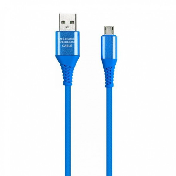 Кабель SMARTBUY (iK-3112ERG blue) Type C кабель в рез.оплет. Gear, 1м - синий