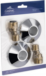 Комплект САНАКС 6637 Комплект: 2 эксцентрика + 2 чашки премиум, латунный, в блистере.