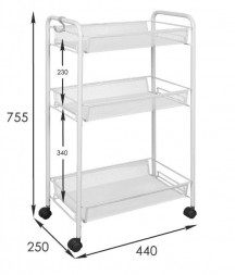 Этажерка ЗМИ Этажерка &quot;Ладья 2 К&quot; на колесиках серая Э 322