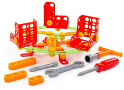 Игрушка ПОЛЕСЬЕ Конструктор Изобретатель - Карусель №1 (101 элемент) (в пакете) 55118