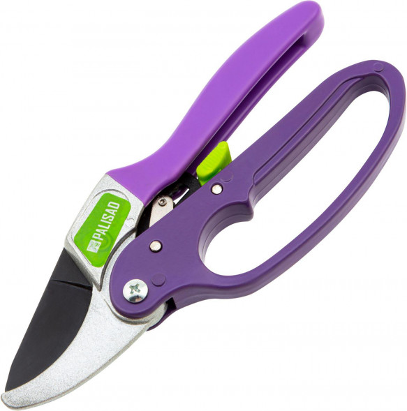 Секатор PALISAD Секатор , 200 мм, храповой механизм, металлические обрезиненные рукоятки, 60488