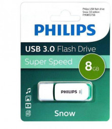 Флеш накопитель PHILIPS SNOW3.0 8Gb белый (FM08FD75B/97)