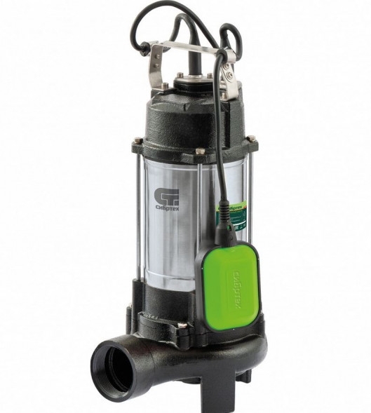 Насос фекальный СИБРТЕХ Фекальный насос СФН1100-Н, 1100 Вт, напор 10 м, 18000 л/ч, нож 99804