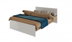 Кровать двуспальная без основания МЕБЕЛЬ-КОМПЛЕКС Нордик Кровать 1,4 без основания Дуб сонома/Белая Аляска